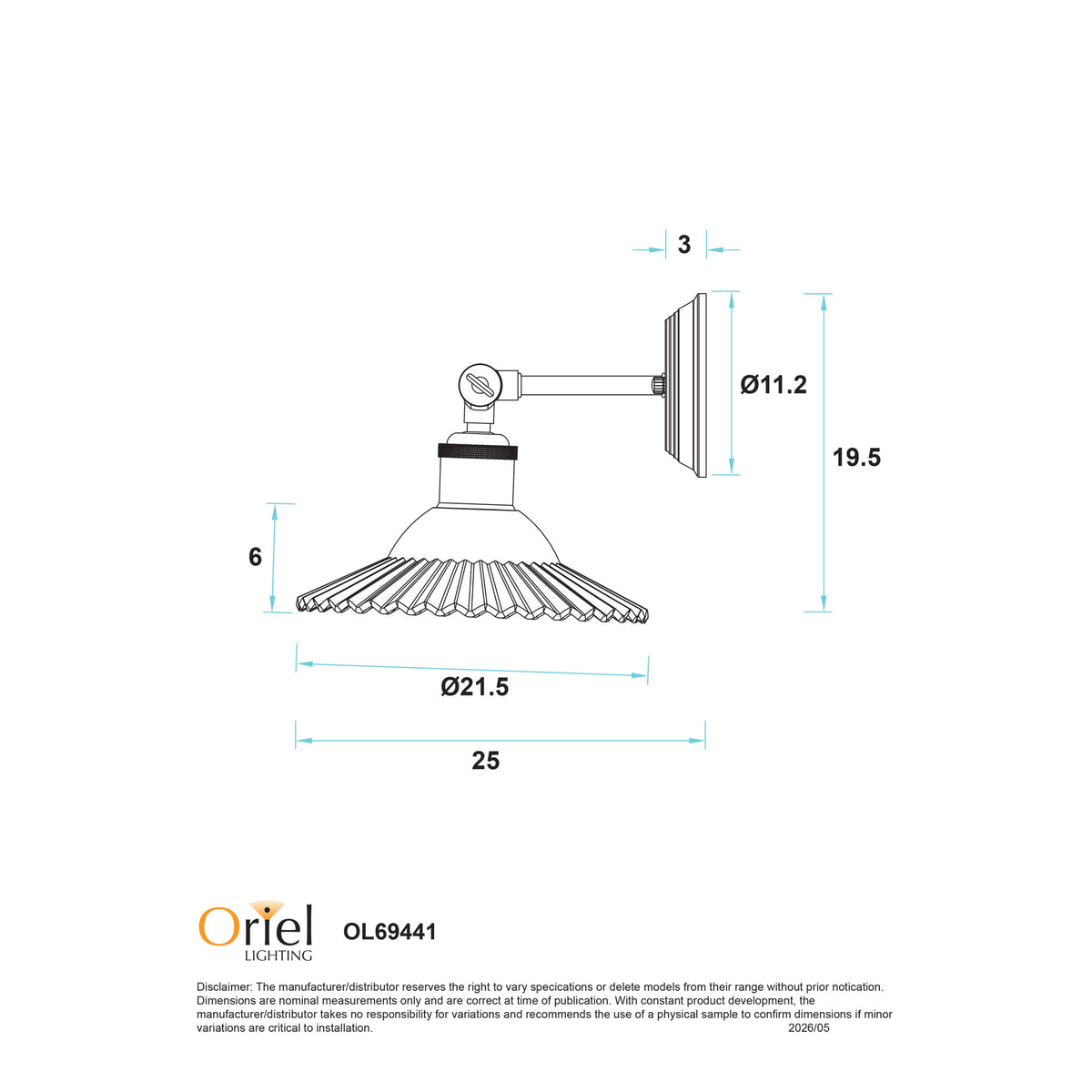Clear Pleated Glass Wall Light - Croydon Clear / Black