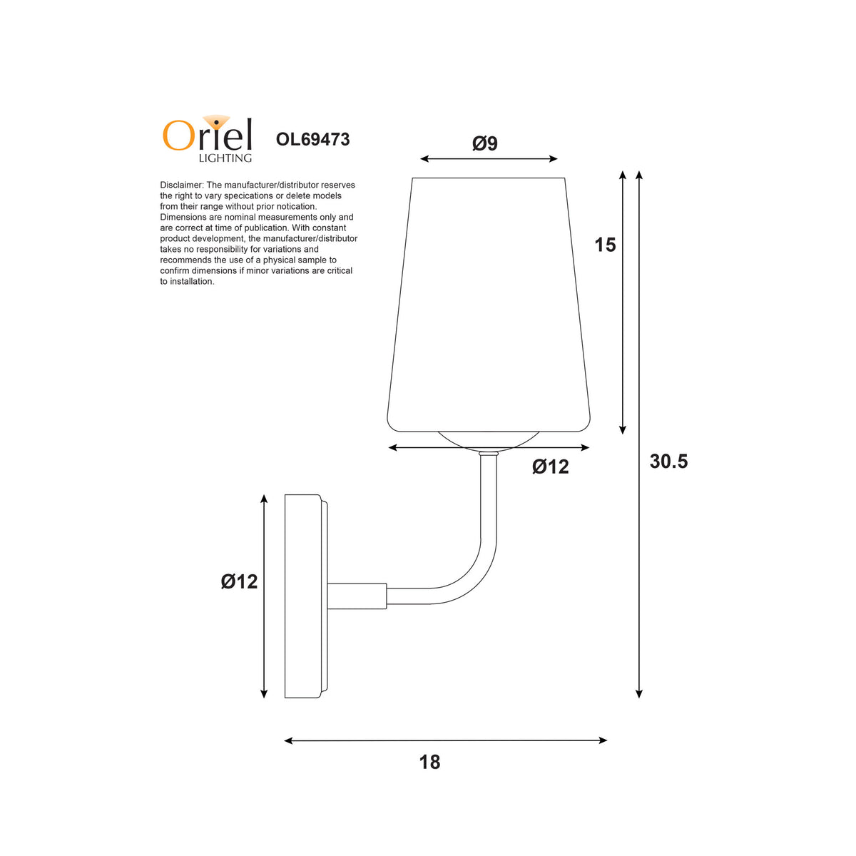 Glass Wall Light - Hopley Satin Brass