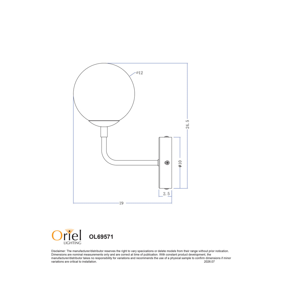 G9 LED Wall Light - Kinfield Black