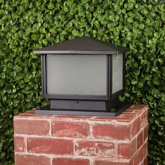 240V Outdoor Pillar Mount 30x30cm - Cortez Black