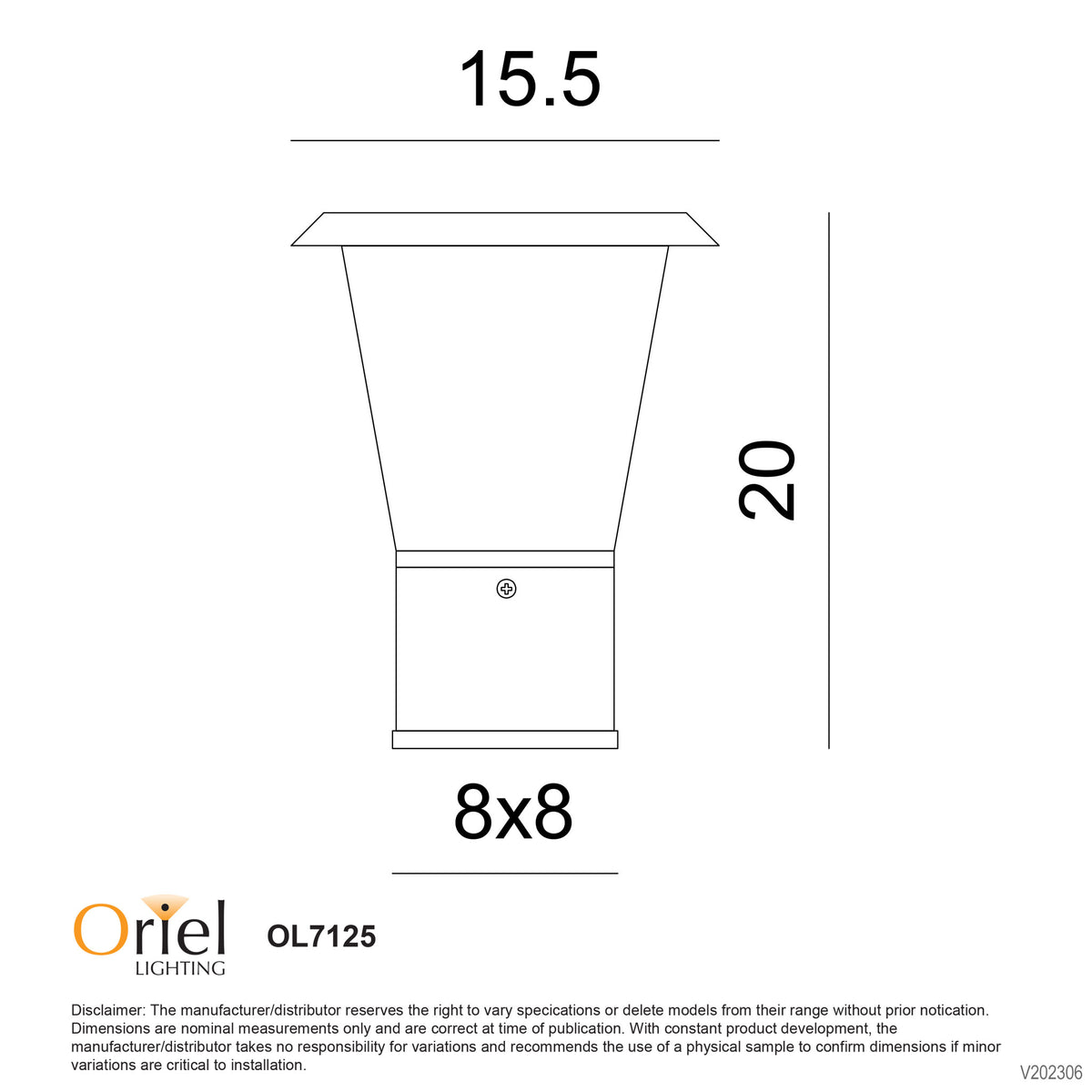 Pillar Mount Outdoor Light - Oblik