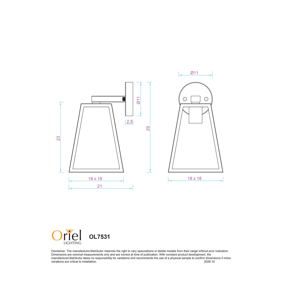 Outdoor Wall Light - Bellwood White
