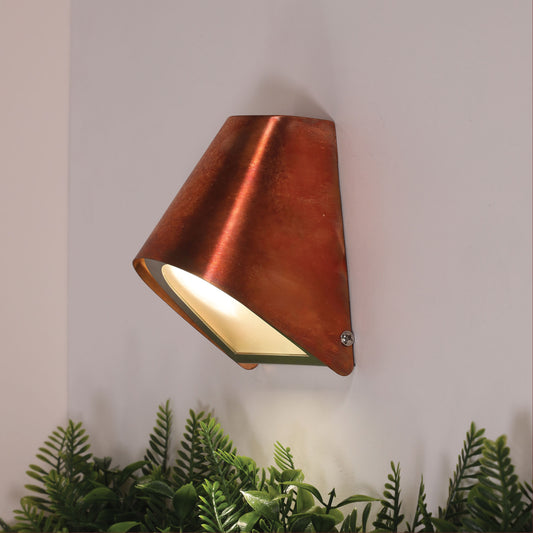 240V Real Copper Outdoor Wall Light - Brava