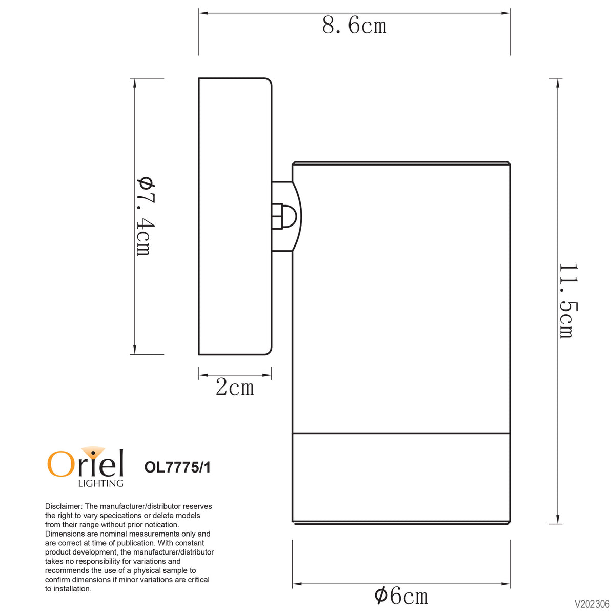 LED Ready Wall Washer - Zeta Single Wall Washer Black