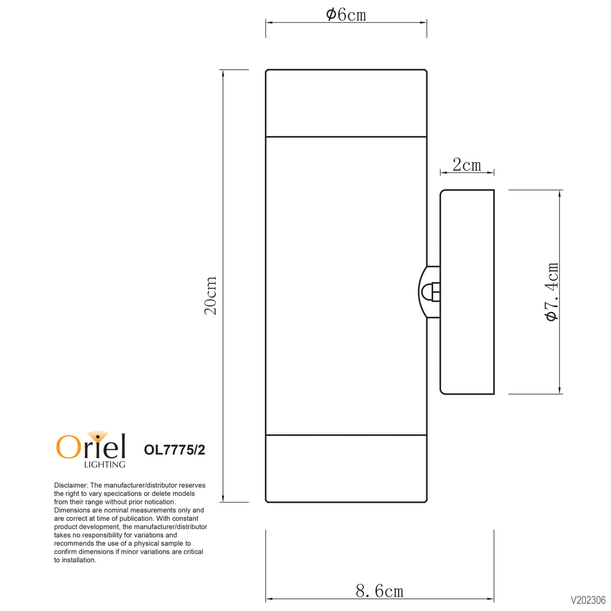 LED Ready Up-Down Wall Washer - Zeta Up/down Stainless Steel