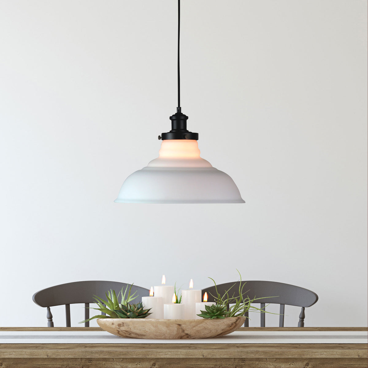 Classic Opal Glass Pendant - Toledo Pendant Opal