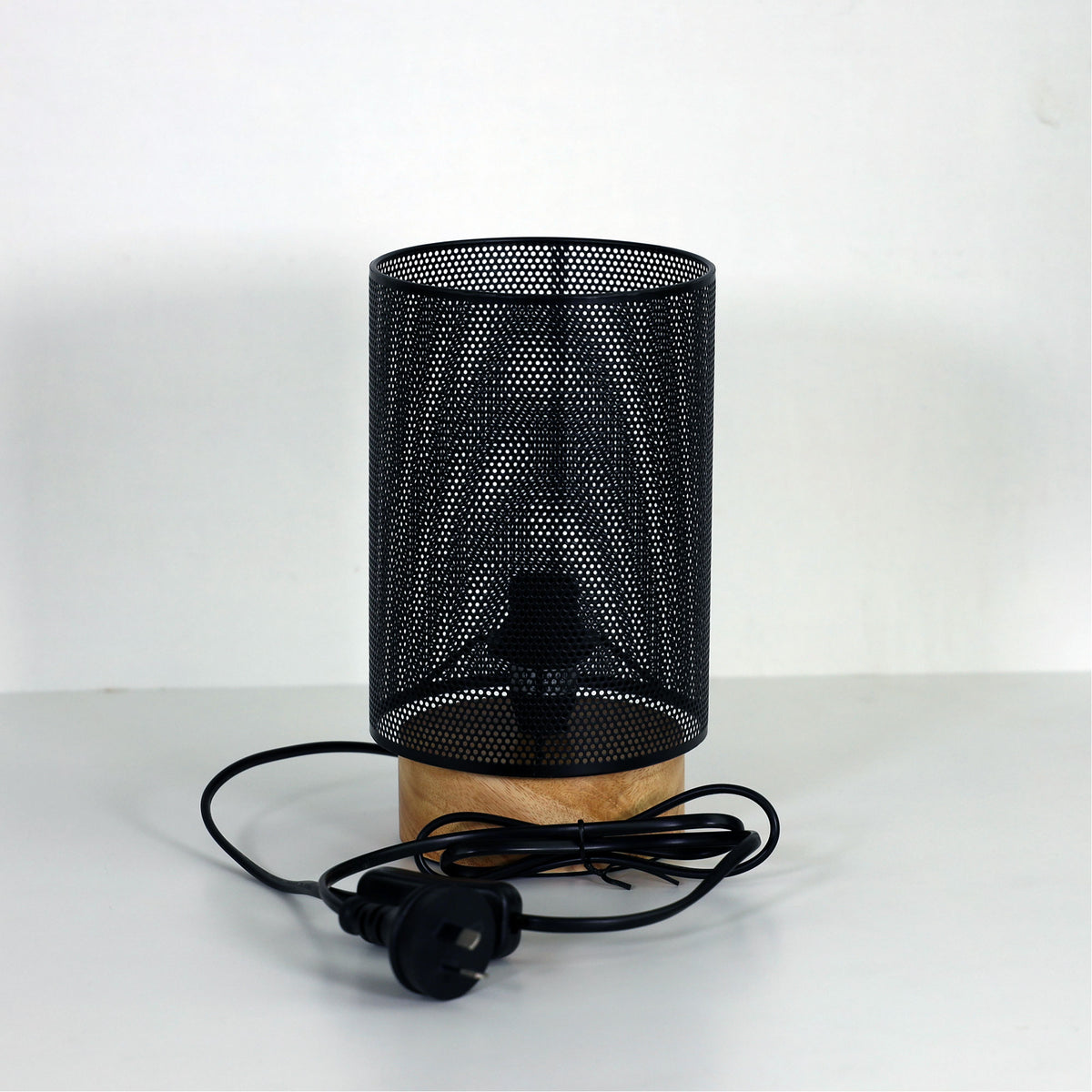 Mesh Bedside Lamp in Black - Lenny Black