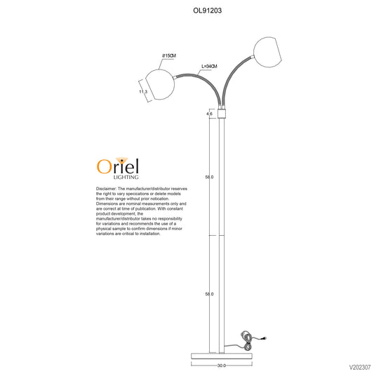 Twin Flexible Neck Chrome Finish - Bobo Chrome