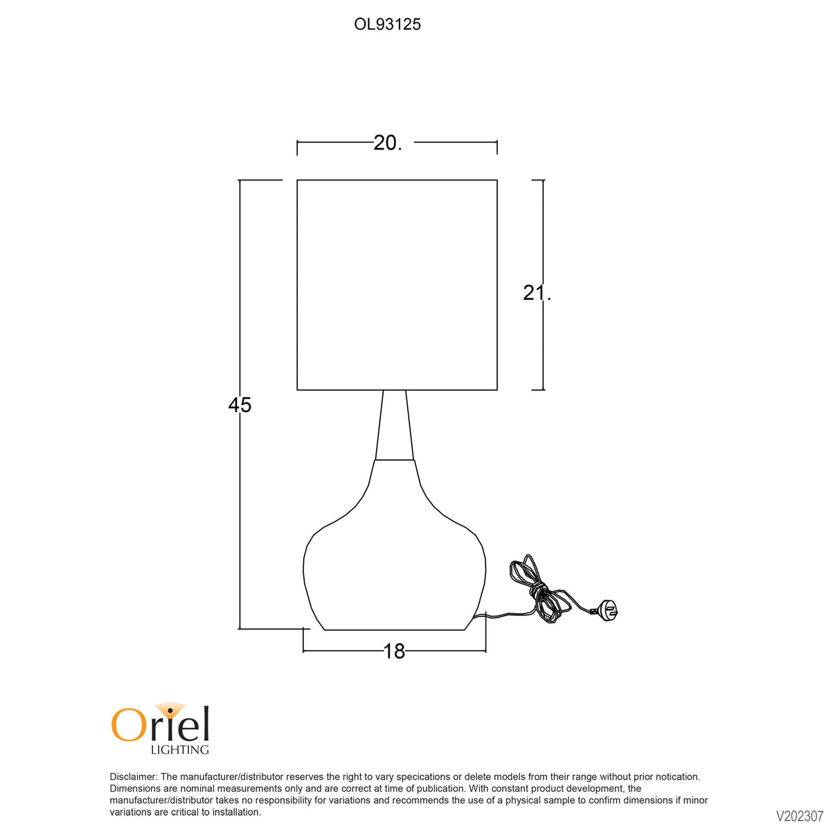 On-Off Touch Lamp - Pod White