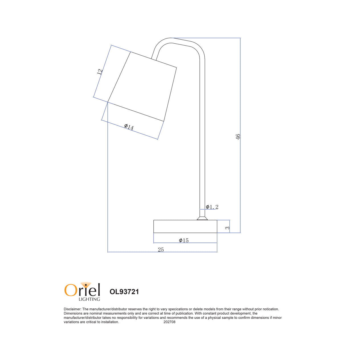 Metal Desk Lamp with Usb-A Socket - Henk Black