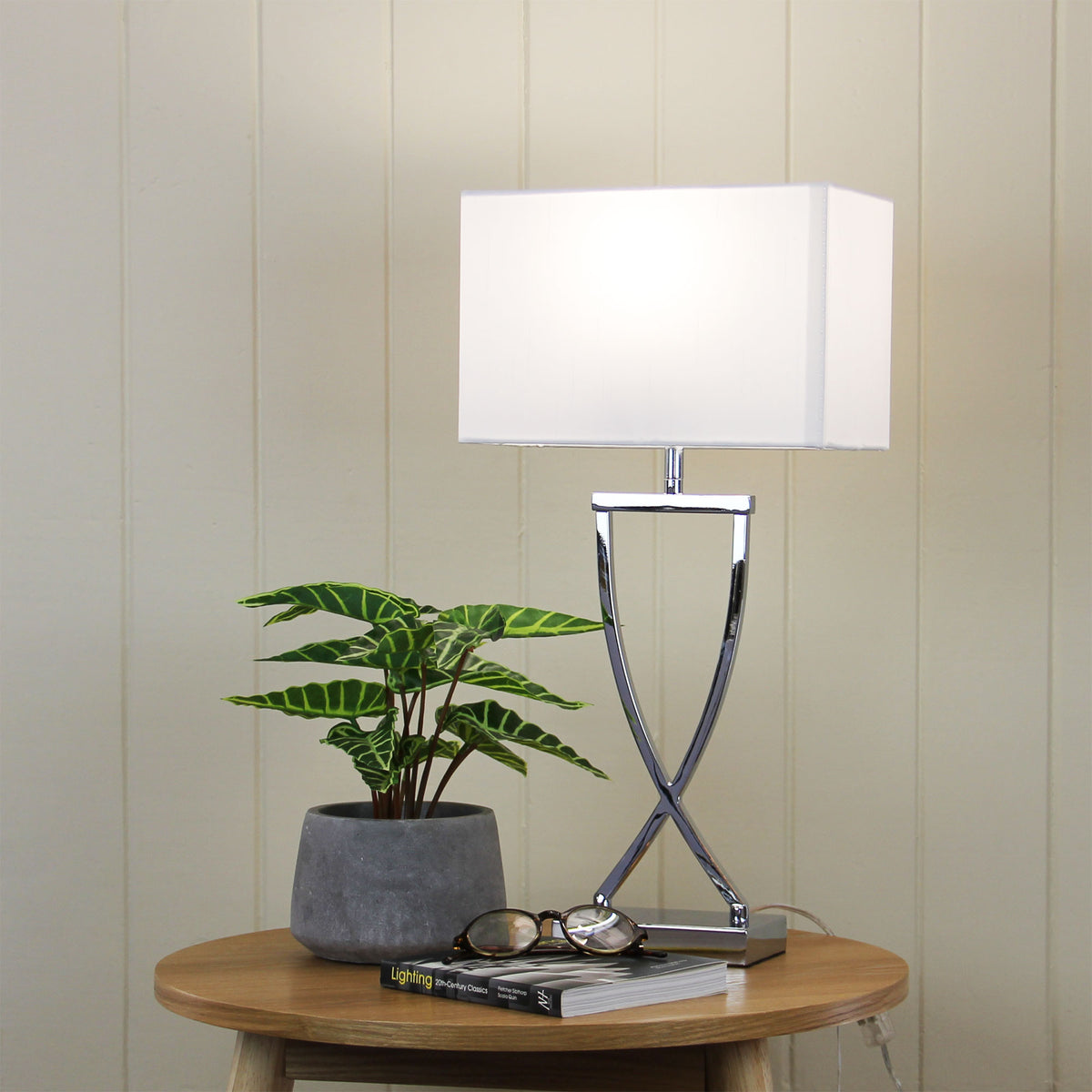 Chrome Complete Bedside Lamp - Chi Chrome