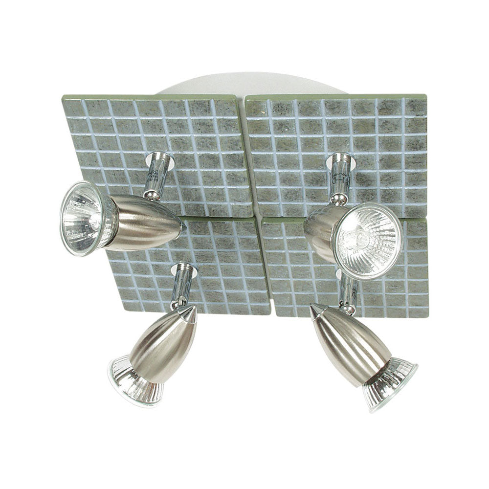 240V GU10 Resin Tile Spotlight - Slate 4LT