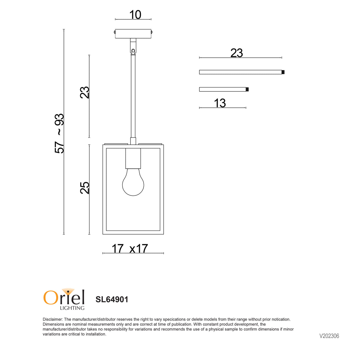 Boxey Urban Retro 18cm Pendant - Eaton 17