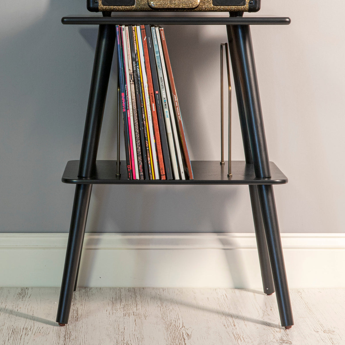 Crosley Voyager Bluetooth Portable Turntable + Crosley Turntable Stand Bundle - Black