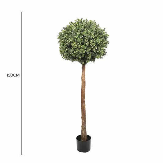 Single Ball Faux Topiary Tree 150cm UV Resistant - Image 2