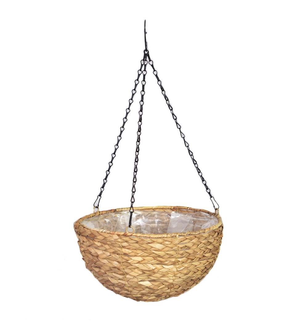 Hanging Round Planter w/ Metal Chain 30cm