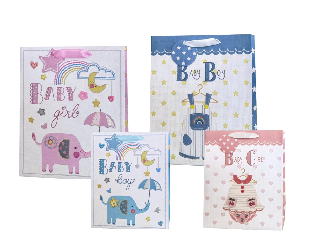 bulk 24 Medium 3D Cute & Sweet Baby Gift Bag4cm