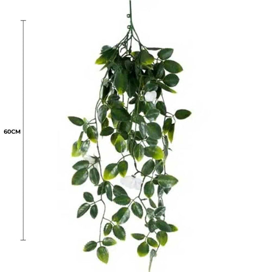 White Mixed Hanging Foliage UV Resistant 60cm - Image 2