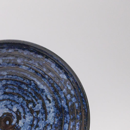 Open Flat Base 23cm Bowl Copper Swirl Glaze - Image 2