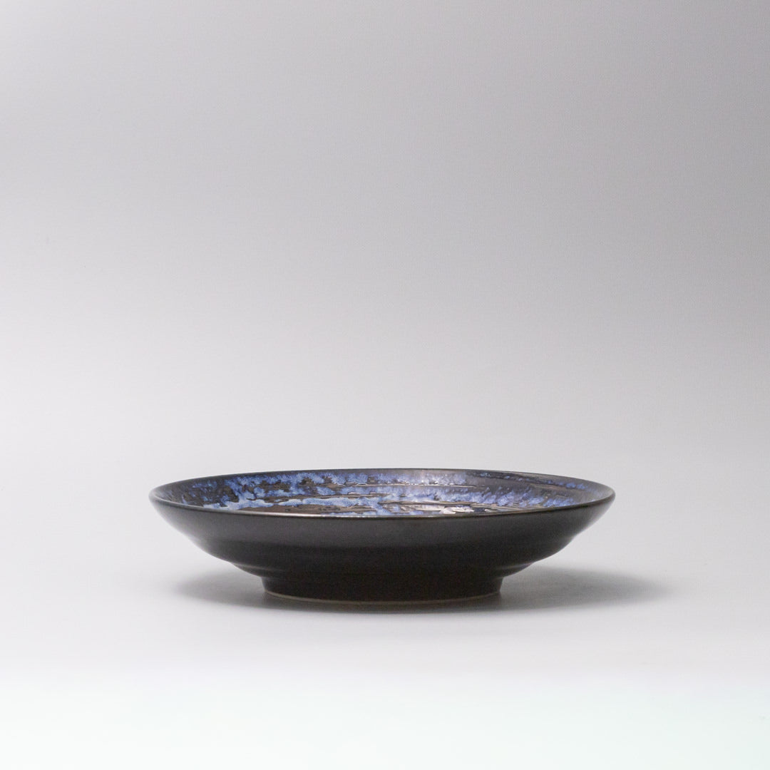 Open Flat Base 23cm Bowl Copper Swirl Glaze - Image 3