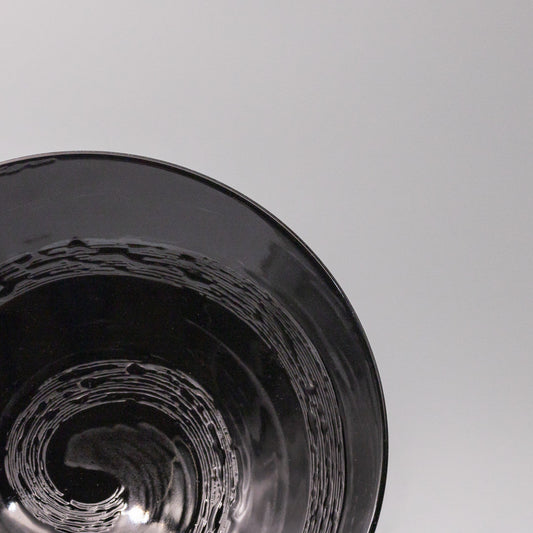 Serving Bowl 28cm Black Swirl Glaze - Image 2