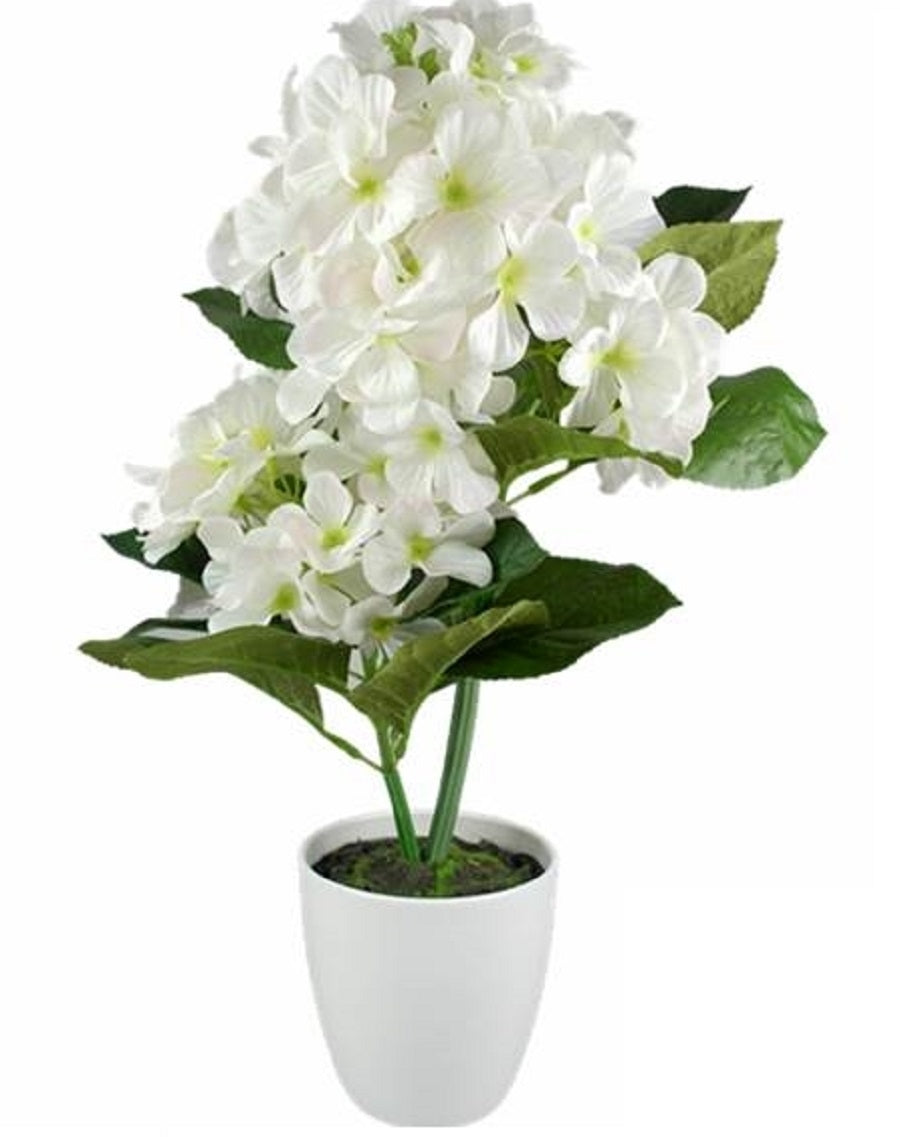 Artificial White Hydranger 46cm