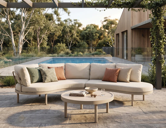 Aluna Sofa Right End Open - Latte - Outdoor