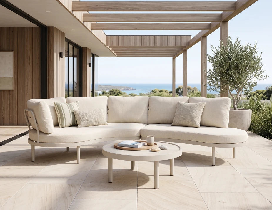 Aluna Sofa Right End Open - Latte - Outdoor