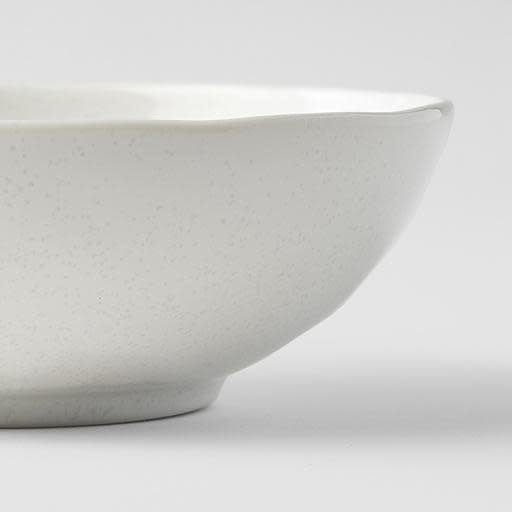 Bowl Oval 14cm Parchment White Glaze - Image 3