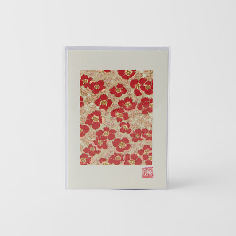 Card Chiyogami Blossom & Gold Handmade Greeting - Image 5