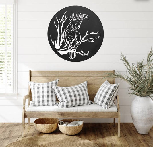 Cockatoo Metal Wall Art 98cm - Image 2