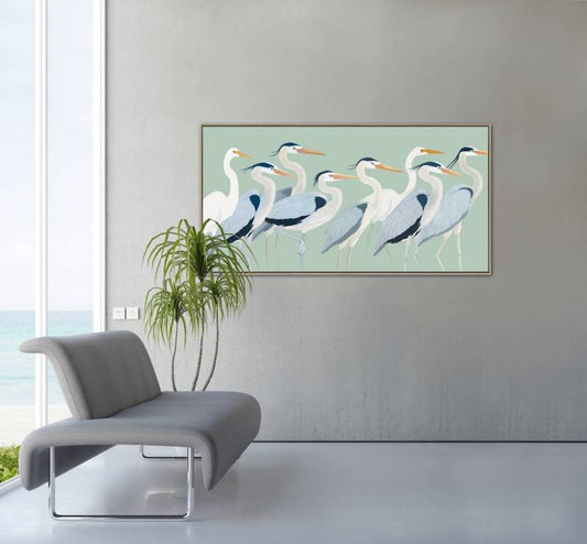 Flock of Birds Framed Canvas 120cm - Image 2