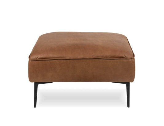 Enzo Ottoman - Colorado Tan Leather Mix