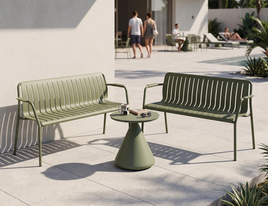 Roku Garden Bench 125cm - Outdoor - Eucalyptus Green