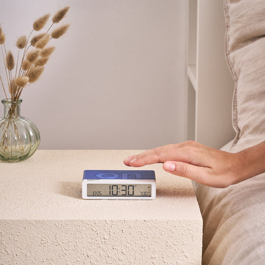 Lexon Flip Classic Reversible Alarm Clock PANTONE - Classic Blue
