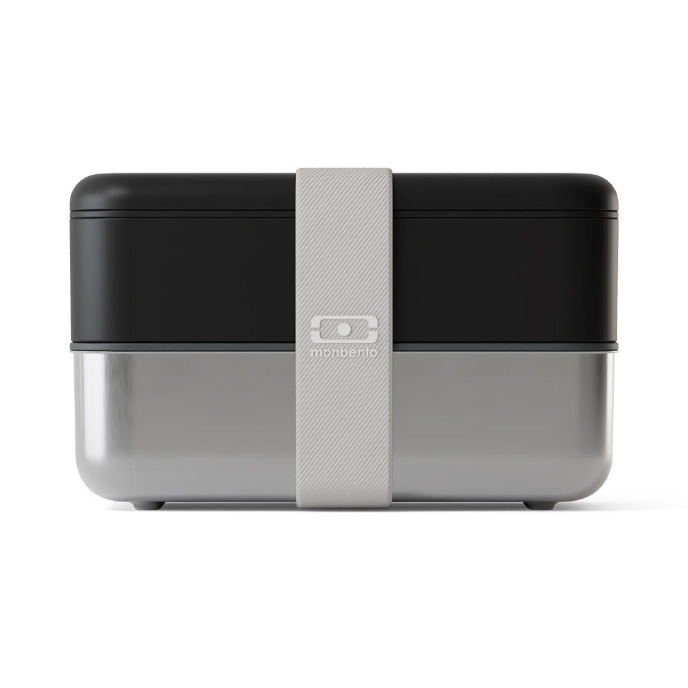 Monbento Mb Sense Original The Two-Tier Metal Food Container Sense Original - Black Oynx