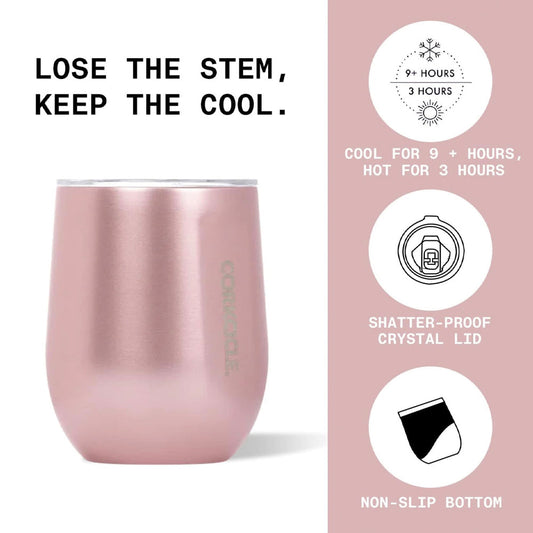 Corkcicle Stemless - 355ml Gloss White