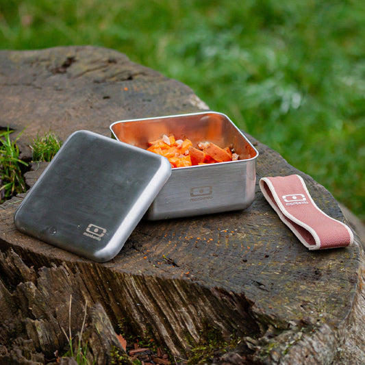 Monbento Mb Sense L The Microwave-Safe Metal Lunch Box - Pink Moka