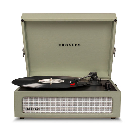 Crosley Voyager Bluetooth Portable Turntable + Crosley Turntable Stand Bundle - Sage