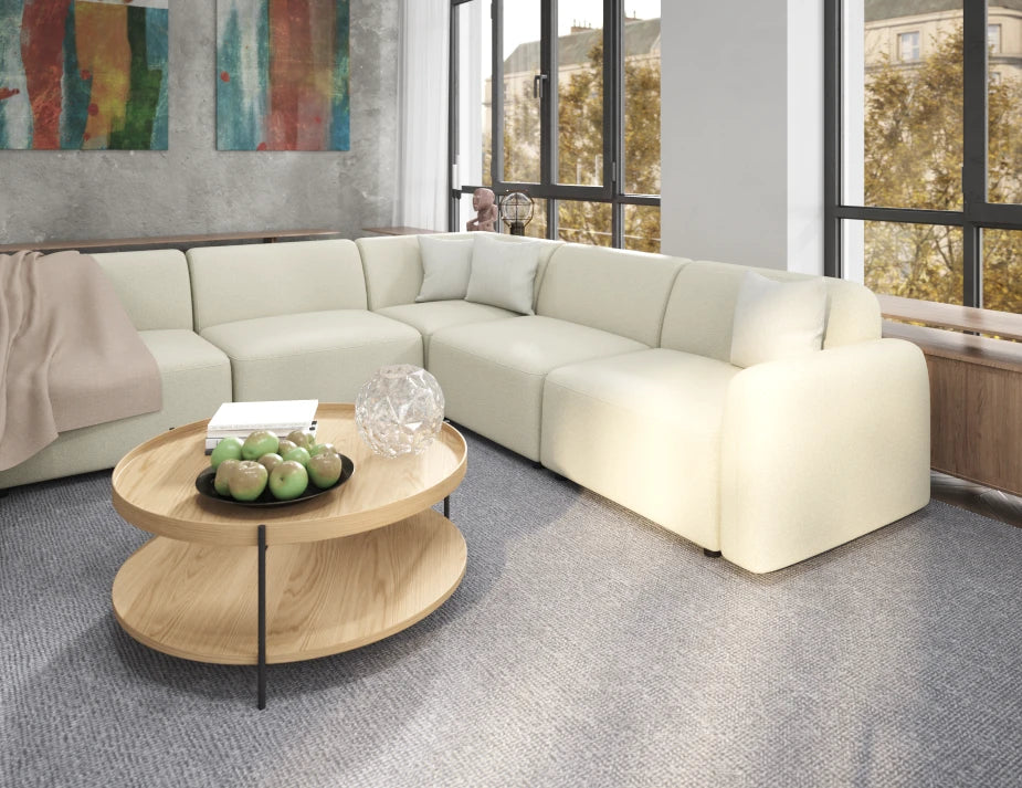 Atticus Modular Sofa Section - Armless - Ivory Cream