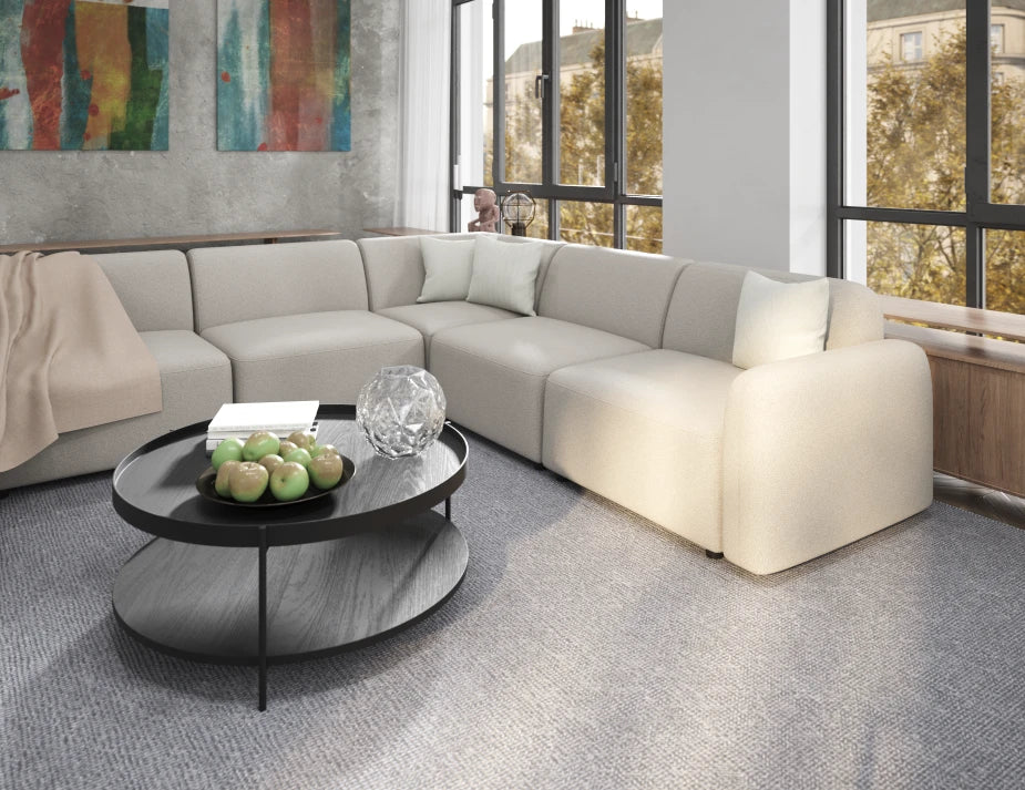 Atticus Ottoman - Oyster Grey