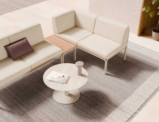 Loma Coffee Table Latte 70cm - Outdoor - Dune Ceramic Top