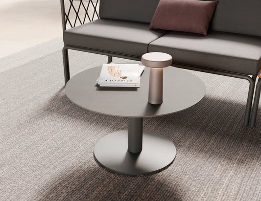 Loma Coffee Table Charcoal 70cm - Outdoor - Basalt Ceramic Top