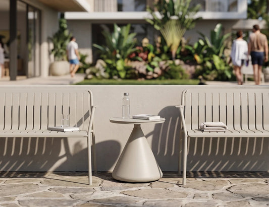 Roku Garden Bench 125cm - Outdoor - Matte Latte
