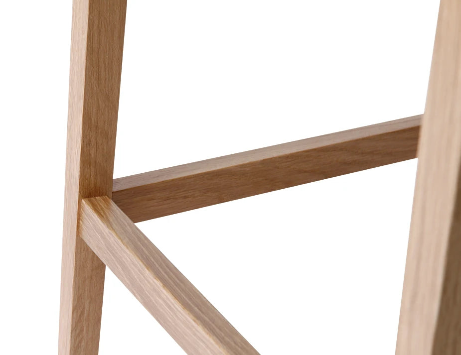 Stockholm Kitchen Stool - Natural Oak - Black Pad - by TON