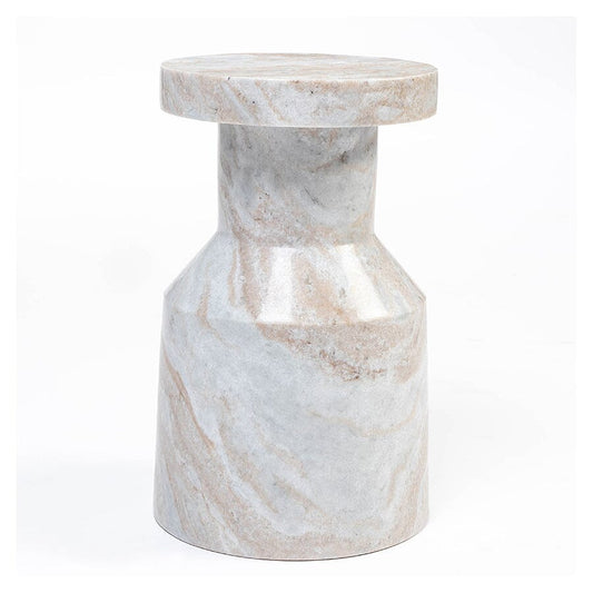 Marisol Toronto Marble Pedestal Side Table 27cm