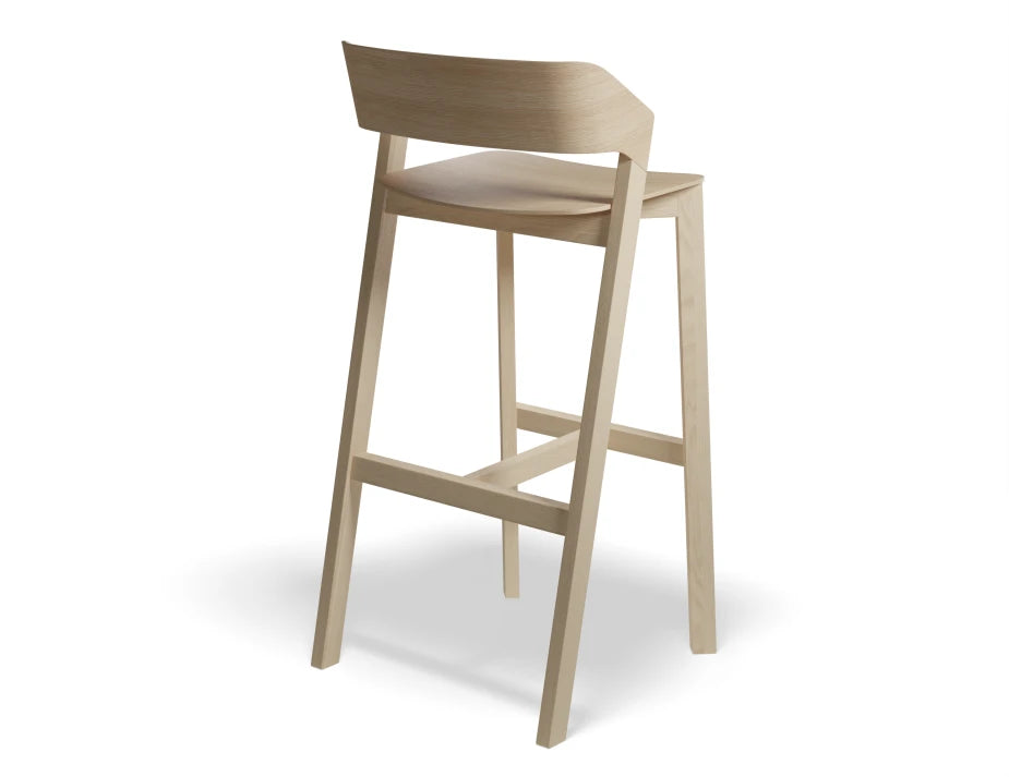 Merano Bar Stool - Natural Oak - by TON