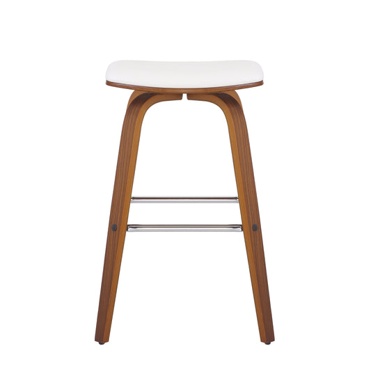 Niamh Timber Veneer White Bar Stool