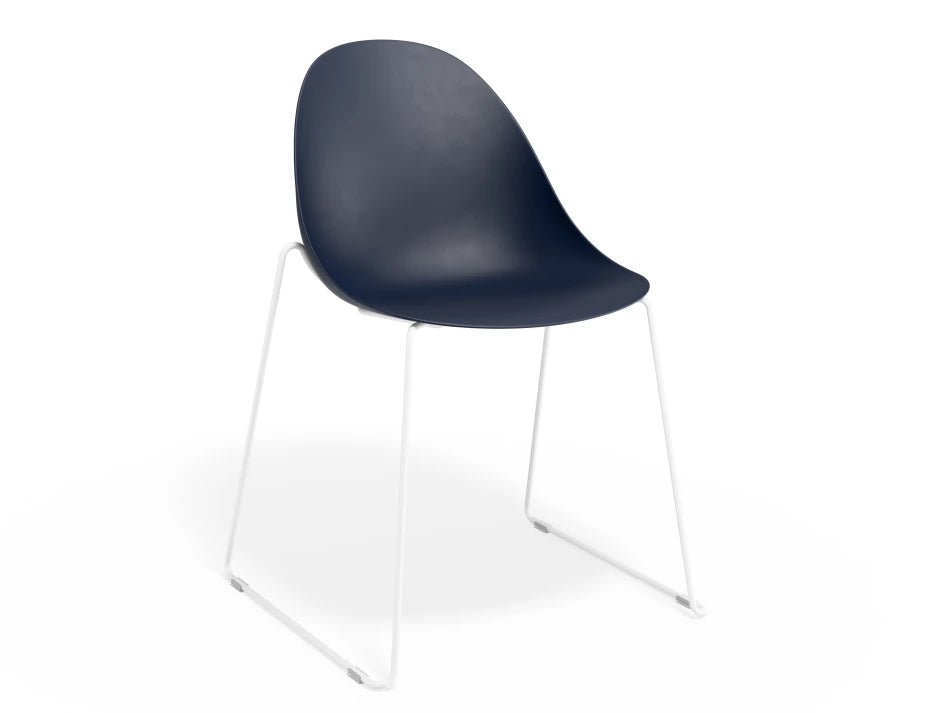 Pebble Chair Navy Blue with Shell Seat
