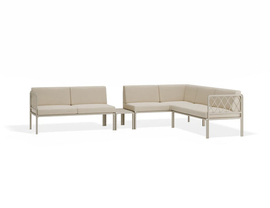 Seville Config J Corner Sofa - Latte - Outdoor
